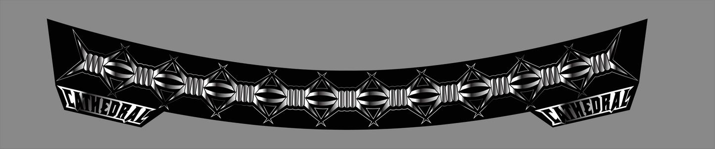 CHROME Barbs Visor Strip