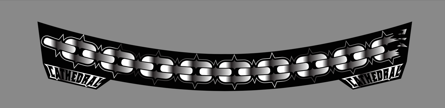 CHROME Chain Whip Visor Strip